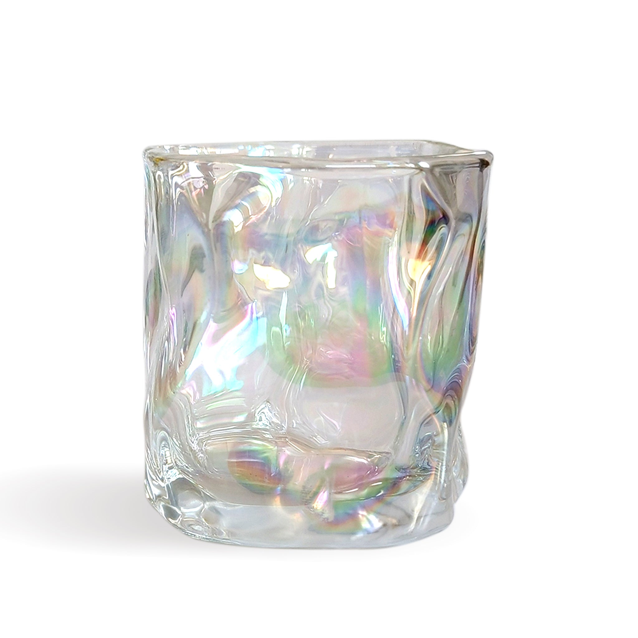 Clear Blown Glass Candle
